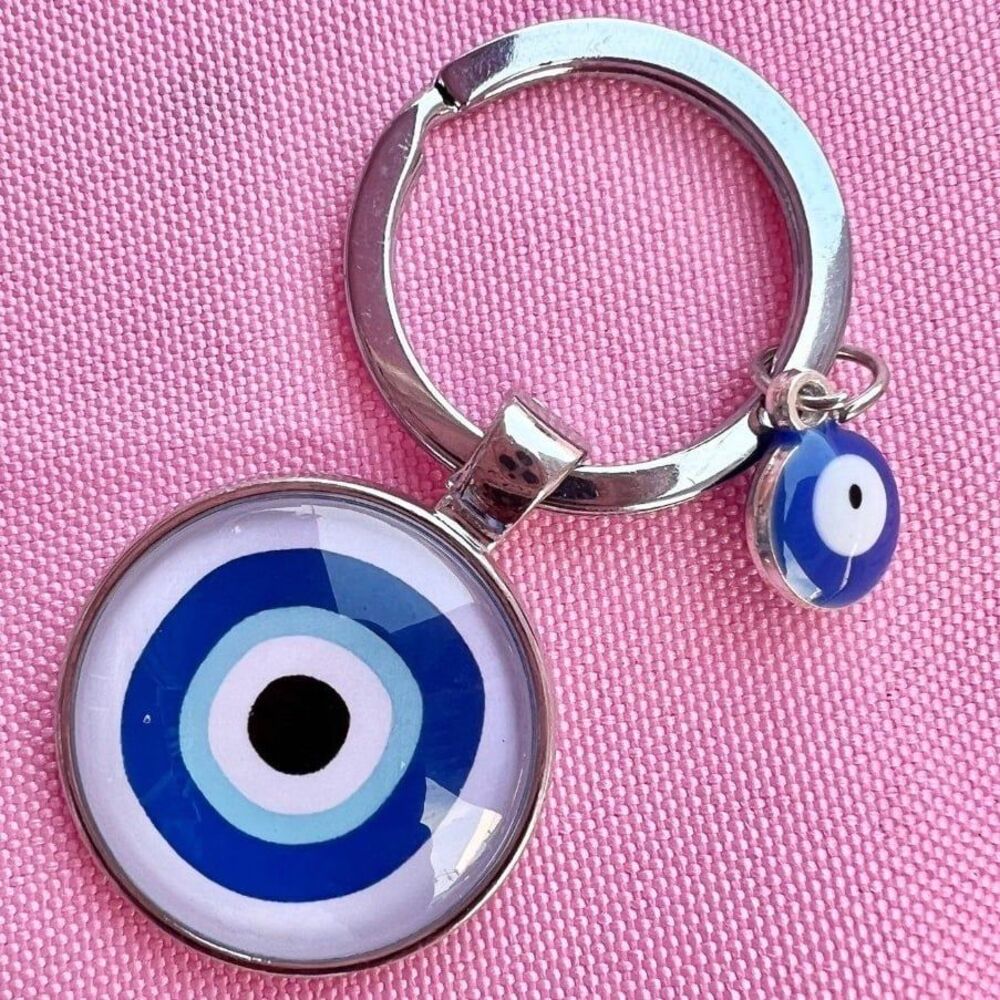 Handmade Art Evil Eye Keychain Hamsa